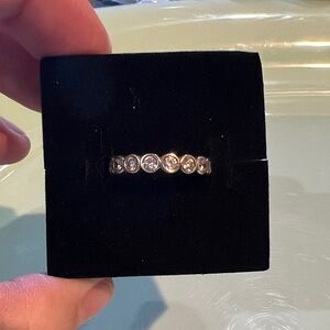 Authentic Pandora eternity band, silver CZ Size 5.5 (50)